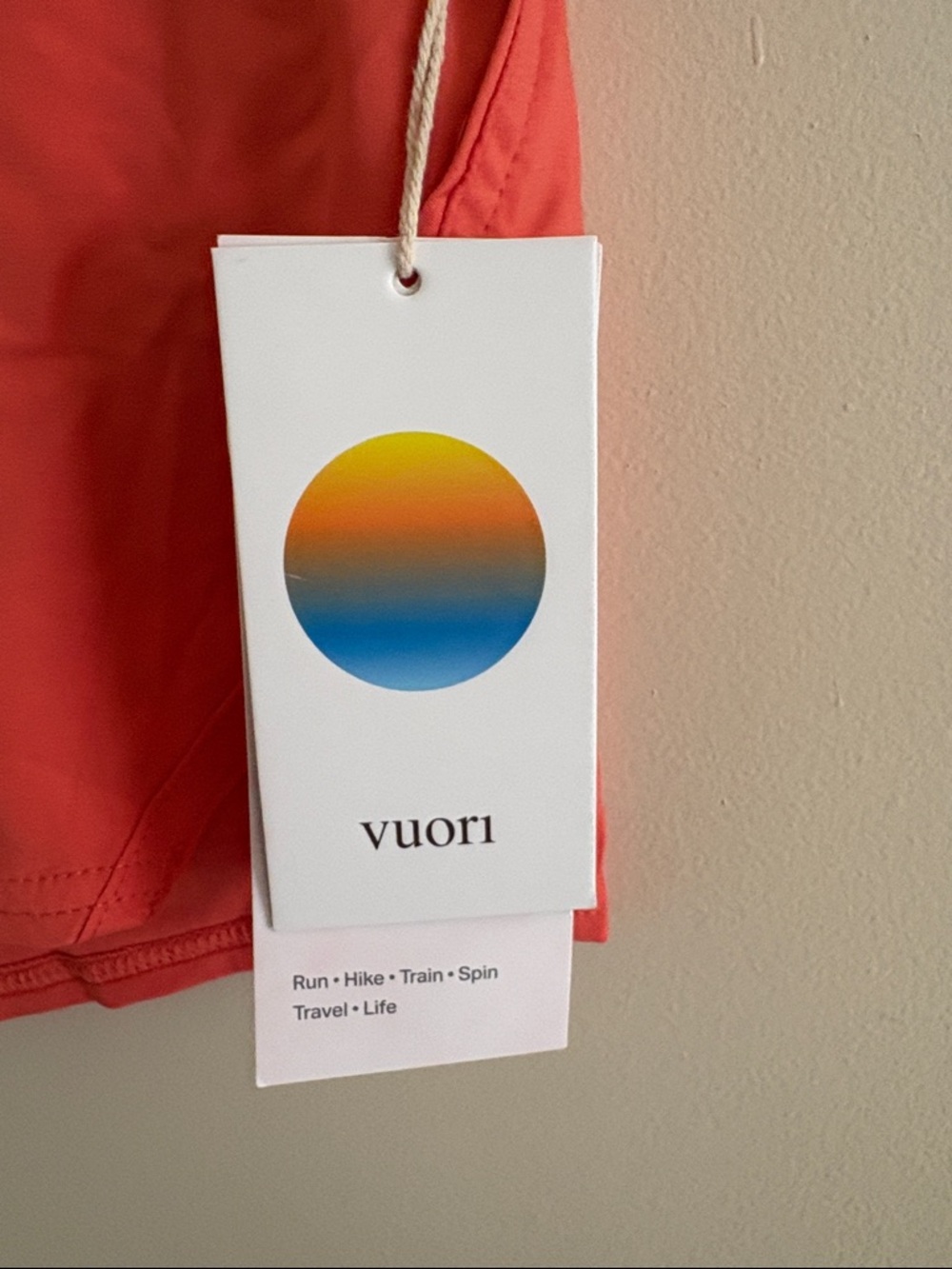 Vuori Coral-Red Women's Athletic Shorts - Picture 2 of 5
